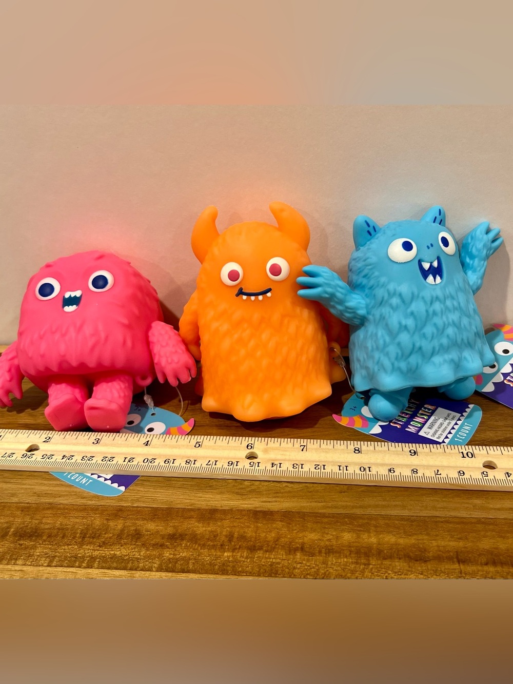 🌟Adorable Bundle of 3 Squishy Monsters 🩷🧡🩵 - Picture 2 of 5